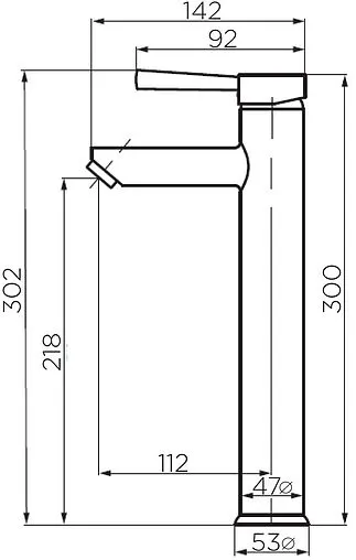 Смеситель для раковины Dorff Logic SS нержавеющая сталь D3002102SS