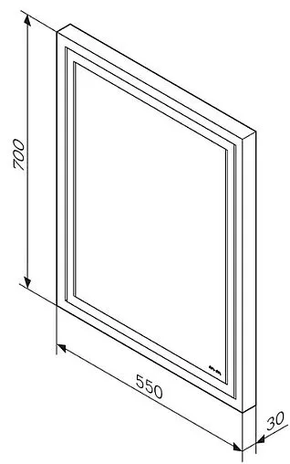 Зеркало с подсветкой Am.Pm Gem 70x55 M91AMOX0551WG