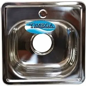 Мойка кухонная Омега нержавеющая сталь 4848О Мойка кухонная Омега нержавеющая сталь 4848О, 3