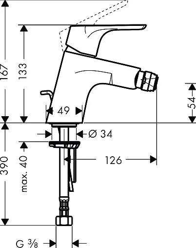 Смеситель для биде Hansgrohe Focus хром 31920000