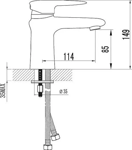 Смеситель для раковины Lemark Status хром LM4406C