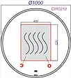 Зеркало с подсветкой Clarberg Circle 100 с подогревом CIR0210