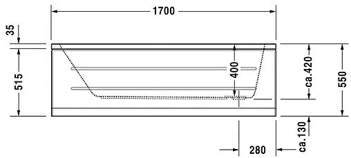 Ванна акриловая Duravit D-Code 170x75 700100000000000