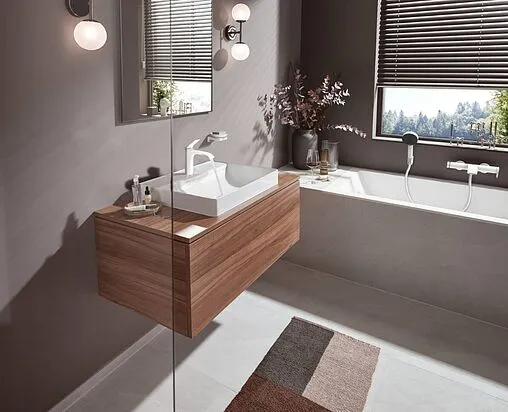 Смеситель для ванны Hansgrohe Vivenis белый матовый 75420700