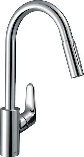 Смеситель для кухни с выдвижным изливом Hansgrohe Focus M41 240 2jet sBox хром 73880000