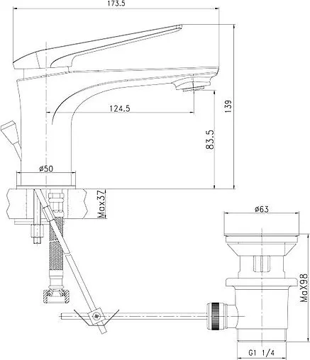 Смеситель для раковины Lemark Allegro белый/хром LM5906CW