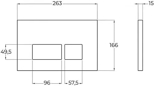 Клавиша смыва для унитаза BelBagno BB040CR.MAT хром матовый