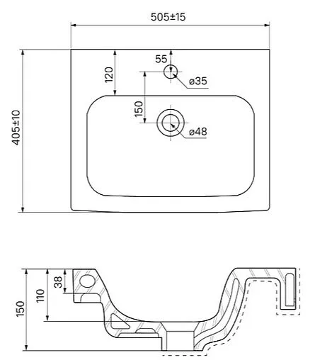 Тумба-умывальник напольная IDDIS New Sena 50 белый/дерево NSE50W1i95K