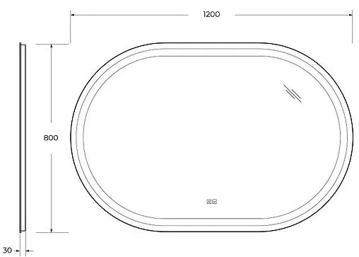 Зеркало с подсветкой Cezares Giubileo 120x80 с подогревом CZR-SPC-GIUBILEO-1200-800-TCH-WARM