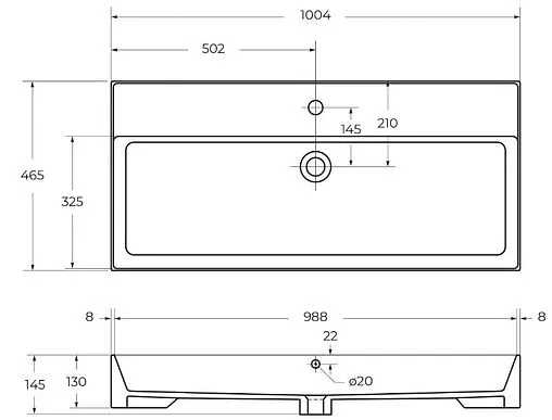 Консоль с умывальником подвесная Cezares Cadro 100 чёрный CADRO-100/46/30-1C-SO-MET-ST+CADRO-100-MENS-NERO+CADRO-100-1C-SO-NR-BLUM