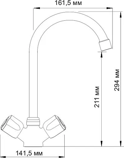 Смеситель для кухни Wasserkraft Amper хром 2907