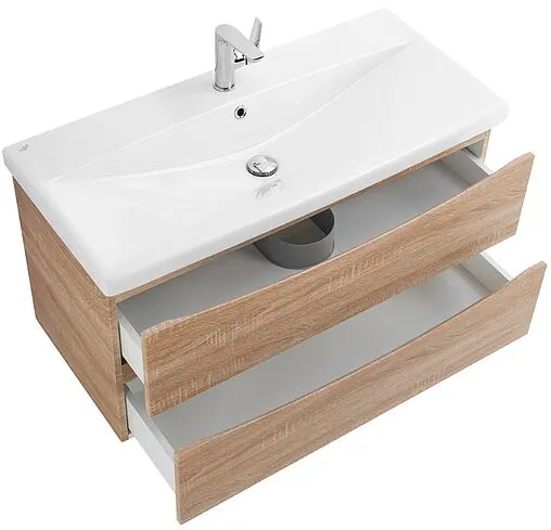 Тумба-умывальник подвесная BelBagno MARINO-CER 90 Rovere Bianco MARINO-CER-900-2C-SO-WO-P+BB-0323-90-LVB