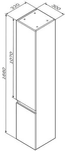 Шкаф-пенал подвесной Am.Pm X-Joy 30 R белый/светлое дерево M85ACHR0306WG