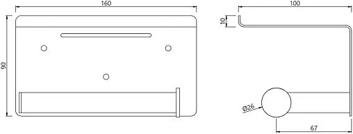 Держатель туалетной бумаги Jaquar Continental хром ACN-CHR-1157