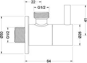 Кран шаровый угловой ½"н x ½"н хром Aquatek AQ2452CR Кран шаровый угловой ½"н x ½"н хром Aquatek AQ2452CR, 2