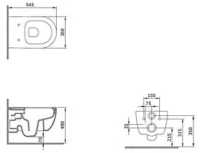 Унитаз подвесной безободковый Allen Brau Priority белый 4.31001.20 Унитаз подвесной безободковый Allen Brau Priority белый 4.31001.20, 2