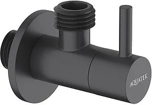 Кран шаровый угловой ½"н x ½"н хром Aquatek AQ2452MB Кран шаровый угловой ½"н x ½"н хром Aquatek AQ2452MB, 1